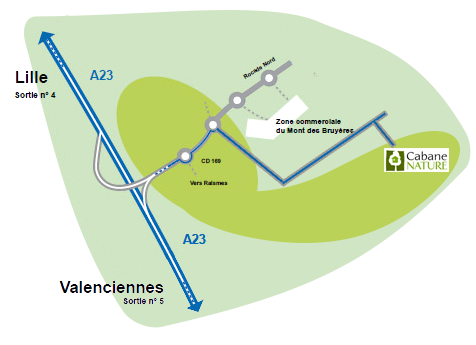 plan d'accès à cabane nature