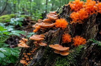 Champignon Orange sur Bois mort : Identification et Risques